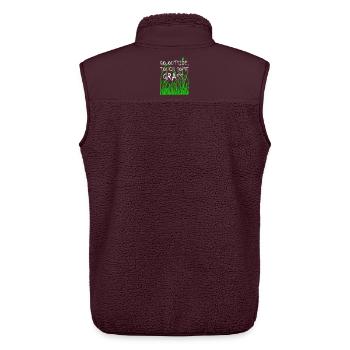 Go_Outside_Touch_Some_Grass - Unisex Sherpaweste von Stanley/Stella - Maroon - Hinten - AI Model Male 178 light (178cm)