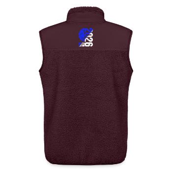Basketball Meister Edition 2026 in Blau Weiss - Unisex Sherpaweste von Stanley/Stella - Maroon - Hinten - AI Model Male 178 light (178cm)