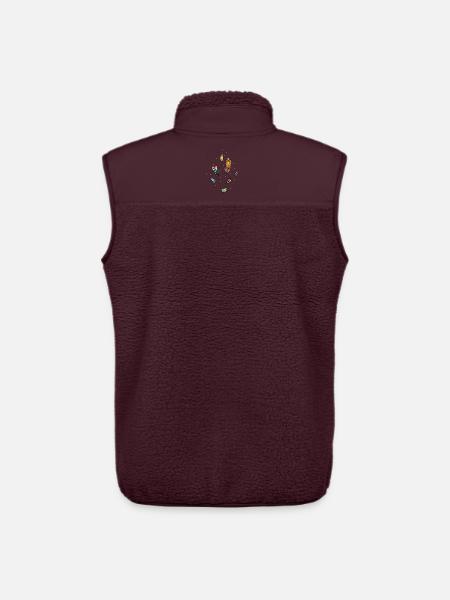 Bunte Federn - Unisex Sherpaweste von Stanley/Stella - Maroon