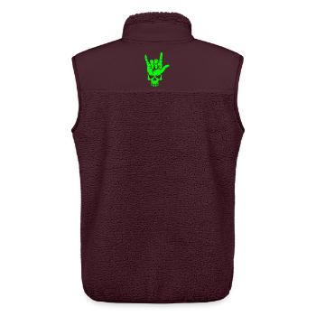 Rock n Roll Totenkopf Hand - Unisex Sherpaweste von Stanley/Stella - Maroon - Hinten - AI Model Male 178 light (178cm)