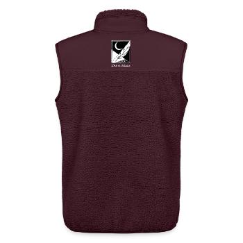 Mondfeder Geometrisch - Unisex Sherpaweste von Stanley/Stella - Maroon - Hinten - AI Model Male 178 light (178cm)