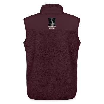 Border Collie Besitzer - Unisex Sherpaweste von Stanley/Stella - Maroon - Hinten - AI Model Male 178 light (178cm)