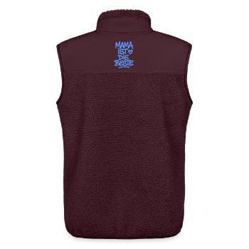 Mama ist einfach die Beste - Unisex Sherpaweste von Stanley/Stella - Maroon - Hinten - AI Model Male 178 light (178cm)