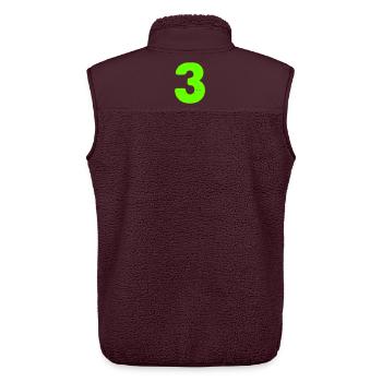 3 - Unisex Sherpaweste von Stanley/Stella - Maroon - Hinten - AI Model Male 178 light (178cm)