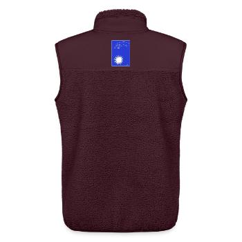 shine - Unisex Sherpa Gilet by Stanley/Stella - maroon - Back - AI Model Male 178 light (178cm)