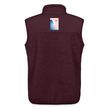 Dance with the waves - Unisex Sherpaweste von Stanley/Stella - Maroon - Hinten - AI Model Male 178 light (178cm)