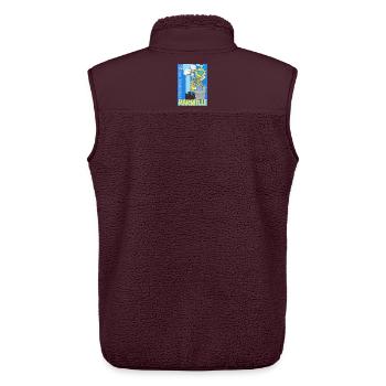 Marseille Poiscaille Fraîche - Veste sans manches sherpa unisexe Stanley/Stella - maroon - Dos - AI Model Male 178 light (178cm)