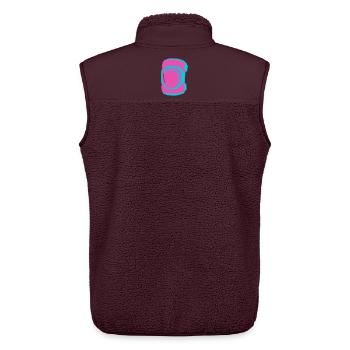 Genouillères, patinage à roulettes, roller derby, patinage - Veste sans manches sherpa unisexe Stanley/Stella - maroon - Dos - AI Model Male 178 light (178cm)