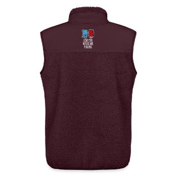 Lustige Piercing Tattoo Tätowierung tätowierer - Unisex Sherpaweste von Stanley/Stella - Maroon - Hinten - AI Model Male 178 light (178cm)