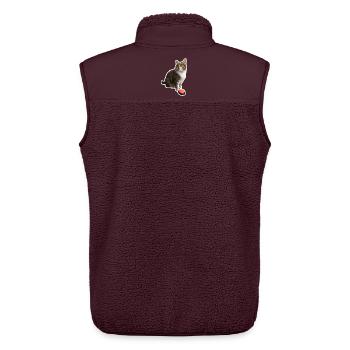 Missty, ich liebe dich, ohne zu schreiben - Unisex Sherpaweste von Stanley/Stella - Maroon - Hinten - AI Model Male 178 light (178cm)