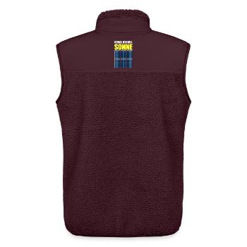 Sonne, Photovoltaik, Solarzelle, Sommerfans, Strom - Unisex Sherpaweste von Stanley/Stella - Maroon - Hinten - AI Model Male 178 light (178cm)