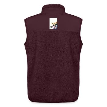 Nice Ass – Funny Donkey Poster with Humor - Unisex Sherpa Gilet by Stanley/Stella - maroon - Back - AI Model Male 178 light (178cm)