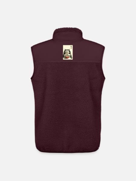 Neko Ramen Feast - Unisex Sherpa Gilet by Stanley/Stella - maroon