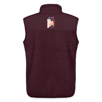Faultier Bouldern: One Move Per Day Design - Unisex Sherpaweste von Stanley/Stella - Maroon - Hinten - AI Model Male 178 light (178cm)
