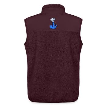 Middle Finger Stinky Finger Chef's Hat Design Blue - Unisex Sherpa Gilet by Stanley/Stella - maroon - Back - AI Model Male 178 light (178cm)