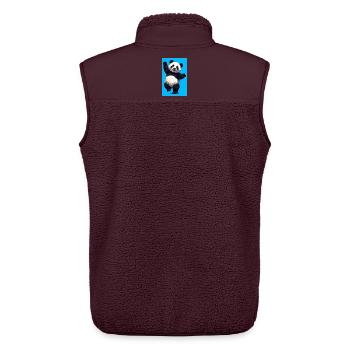 Panda - Unisex Sherpaweste von Stanley/Stella - Maroon - Hinten - AI Model Male 178 light (178cm)