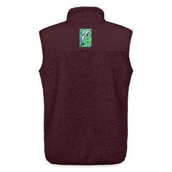 Delfin - Unisex Sherpaweste von Stanley/Stella - Maroon - Hinten - AI Model Male 178 light (178cm)