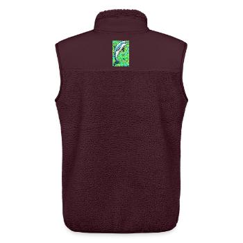 Delfin - Unisex Sherpaweste von Stanley/Stella - Maroon - Hinten - AI Model Male 178 light (178cm)