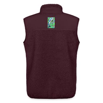 Delfin - Unisex Sherpaweste von Stanley/Stella - Maroon - Hinten - AI Model Male 178 light (178cm)
