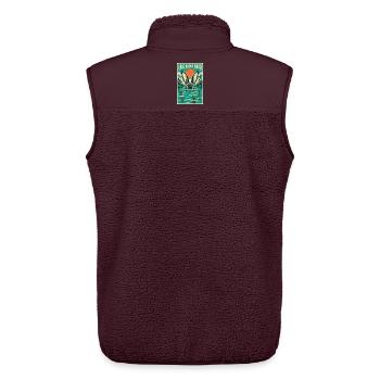 OREILLES AU-DESSUS DE L’EAU - Veste sans manches sherpa unisexe Stanley/Stella - maroon - Dos - AI Model Male 178 light (178cm)