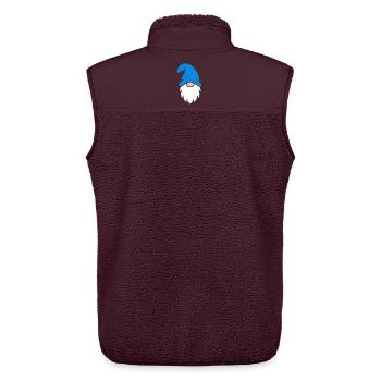 Niedlicher blauer Hut Weihnachtszwerg - Unisex Sherpaweste von Stanley/Stella - Maroon - Hinten - AI Model Male 178 light (178cm)