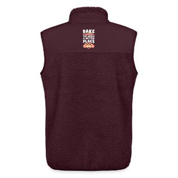 Bäcker Bäckerin Backen - Unisex Sherpaweste von Stanley/Stella - Maroon - Hinten - AI Model Male 178 light (178cm)