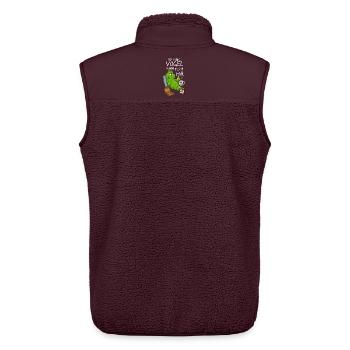 Der frühe Wurm kann mich mal - Unisex Sherpaweste von Stanley/Stella - Maroon - Hinten - AI Model Male 178 light (178cm)