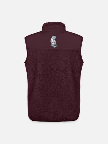 Dolphin Karate Martial Arts - Unisex Sherpa Gilet by Stanley/Stella - maroon