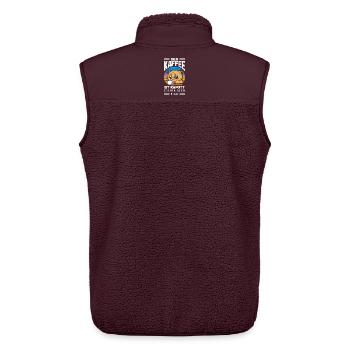 Der Kaffee ist kaputt – Müde Schlafen - Unisex Sherpaweste von Stanley/Stella - Maroon - Hinten - AI Model Male 178 light (178cm)