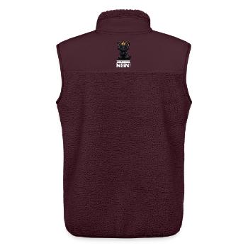 Avant que tu ne demandes Pas de chats Chats Amateur des chats - Veste sans manches sherpa unisexe Stanley/Stella - maroon - Dos - AI Model Male 178 light (178cm)
