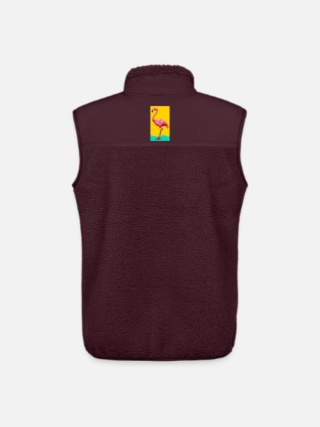 flamingo - Unisex Sherpa Gilet by Stanley/Stella - maroon