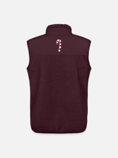 Zuckerstange gestreiftes Design - Unisex Sherpaweste von Stanley/Stella - Maroon