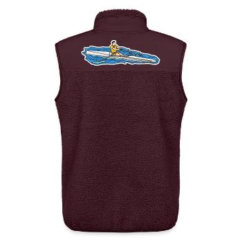 Ruderer Skizze - Unisex Sherpaweste von Stanley/Stella - Maroon - Hinten - AI Model Male 178 light (178cm)