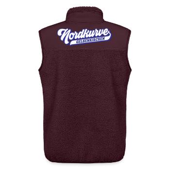 Nordkurve Gelsenkirchen | Farbe änderbar - Unisex Sherpaweste von Stanley/Stella - Maroon - Hinten - AI Model Male 178 light (178cm)