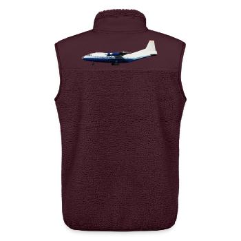 An-12 - Unisex Sherpaweste von Stanley/Stella - Maroon - Hinten - AI Model Male 178 light (178cm)