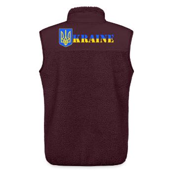 Ukraine - Unisex Sherpaweste von Stanley/Stella - Maroon - Hinten - AI Model Male 178 light (178cm)