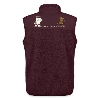 Ciao Kakao Milch Schokolade Wortspiel Humor - Unisex Sherpaweste von Stanley/Stella - Maroon - Hinten - AI Model Male 178 light (178cm)