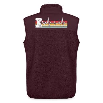 Gamer Game Videospiel Blaubeere Vintage Gaming - Unisex Sherpaweste von Stanley/Stella - Maroon - Hinten - AI Model Male 178 light (178cm)