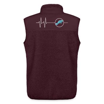 Dugong Mamatee Heartbeat - Unisex Sherpa Gilet by Stanley/Stella - maroon - Back - AI Model Male 178 light (178cm)