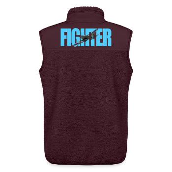 Fighter Spitfire - Unisex Sherpaweste von Stanley/Stella - Maroon - Hinten - AI Model Male 178 light (178cm)