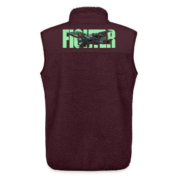 Fighter Su-25 - Unisex Sherpa Gilet by Stanley/Stella - maroon - Back - AI Model Male 178 light (178cm)
