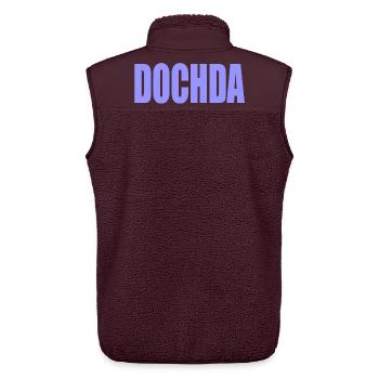 DOCHDA DOH DA Daughter Saxon - Unisex Sherpa Gilet by Stanley/Stella - maroon - Back - AI Model Male 178 light (178cm)