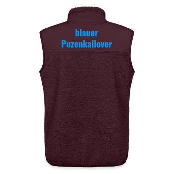blue Puzenkallover - Unisex Sherpa Gilet by Stanley/Stella - maroon - Back - AI Model Male 178 light (178cm)