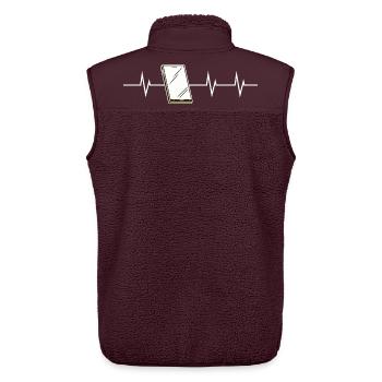 Heartbeat of a mobile phone - Unisex Sherpaweste von Stanley/Stella - Maroon - Hinten - AI Model Male 178 light (178cm)