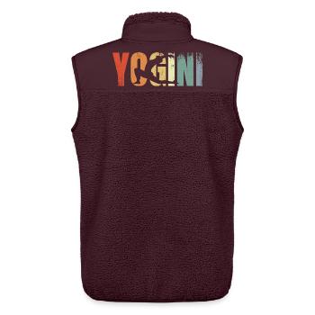 Yogini Vintage Look - Unisex Sherpa Gilet by Stanley/Stella - maroon - Back - AI Model Male 178 light (178cm)