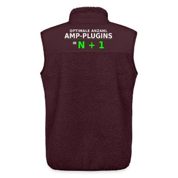 Optimale Anzahl Amp-Plugins = N + 1 - Unisex Sherpaweste von Stanley/Stella - Maroon - Hinten - AI Model Male 178 light (178cm)