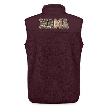 MAMA Militärtarnmuster | Retro-Look - Unisex Sherpaweste von Stanley/Stella - Maroon - Hinten - AI Model Male 178 light (178cm)