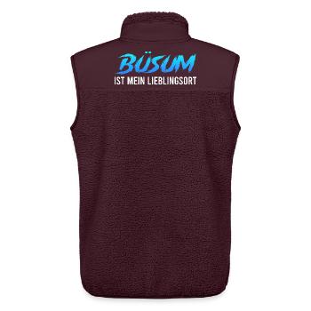 North Sea Holiday BÜSUM IS MY FAVOURITE PLACE Funny - Unisex Sherpa Gilet by Stanley/Stella - maroon - Back - AI Model Male 178 light (178cm)