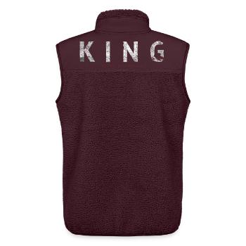 KING Typo - Unisex Sherpaweste von Stanley/Stella - Maroon - Hinten - AI Model Male 178 light (178cm)