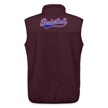 Basketball Swoosh - Veste sans manches sherpa unisexe Stanley/Stella - maroon - Dos - AI Model Male 178 light (178cm)